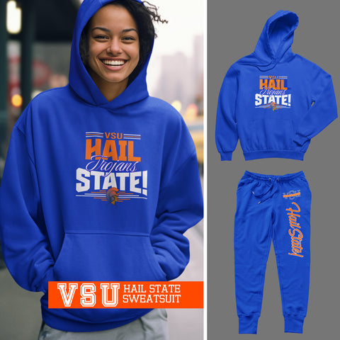 Virginia State University - Hail State Sweatsuit - (Hoodie + Sweatpants)