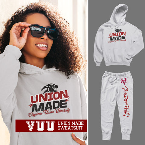 Virginia Union University - VUU Union Made Sweatsuit - (Hoodie + Sweatpants)