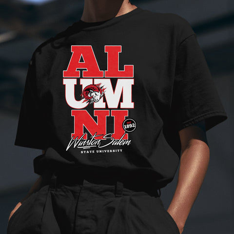 Winston-Salem State Alumni Signature Series (Women's Black Short Sleeve)