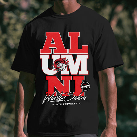 Winston-Salem State Alumni Signature Series (Men's Black Short Sleeve)