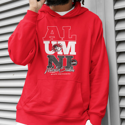 Winston-Salem State Alumni Signature Series (Red Unisex Hoodie)