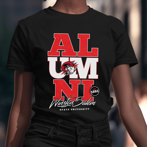 Winston-Salem State Alumni Signature Series (Women's Black Short Sleeve)