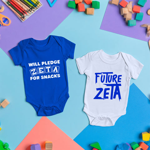 Zeta Phi Beta 2-Pack (Onesie) - Zetas Infant Bodysuit