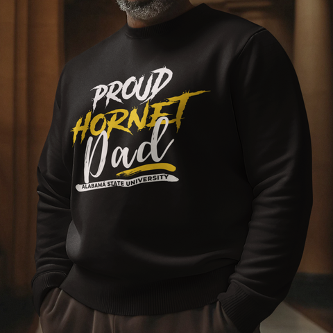 Proud Alabama State Hornet Dad (Unisex Sweatshirt)
