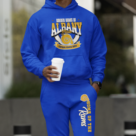Albany State University - Rams Sweatsuit - (Hoodie + Sweatpants)