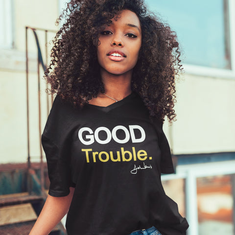 Good Trouble - Gold Edition (Women's V-Neck)