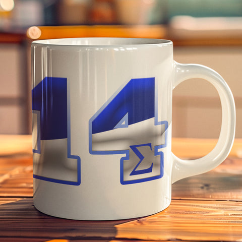 1914 - Phi Beta Sigma Founders Year 12 oz Ceramic Mug - Washable, Microwavable