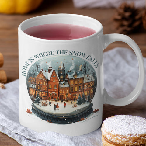 Snowglobe  12 oz Ceramic Mug - Washable, Microwavable