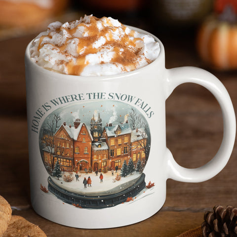 Snowglobe  12 oz Ceramic Mug - Washable, Microwavable