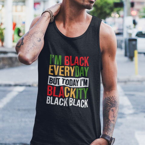 I'm Black Everyday - Pan African Letters (Men's Tank)