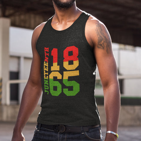 1865 Juneteenth - Pan African Letters (Men's Tank)