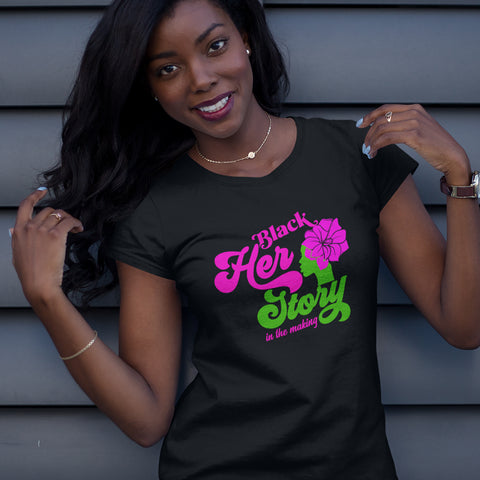 Black HerStory D9 Black-Tee  (Women)