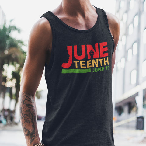 Juneteenth - NextGen - Pan African Letters (Men's Tank)