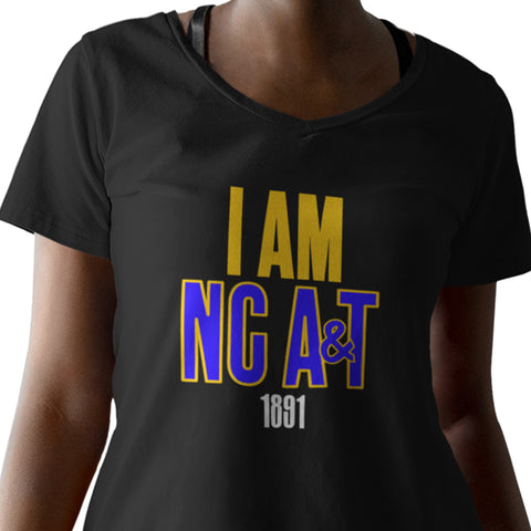 I AM NC A&T - North Carolina A&T State University (Women's V-Neck)
