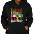 I'm Black Everyday - Pan African Letters (Women's Hoodie)