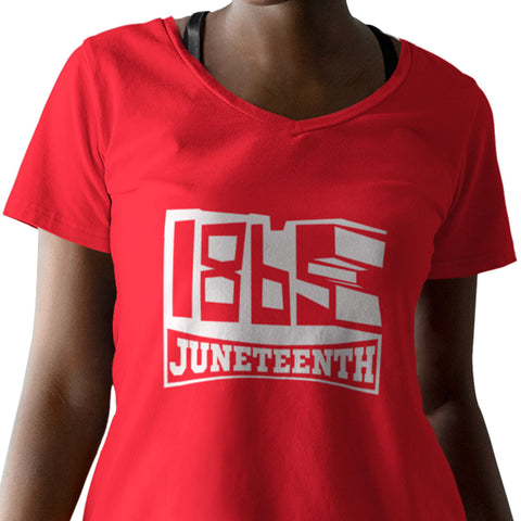 1865 Juneteenth Logo - Solid Edition (Women's V-Neck)