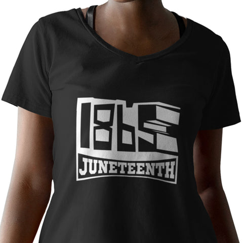 1865 Juneteenth Logo - Solid Edition (Women's V-Neck)