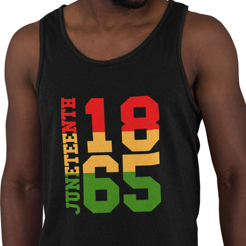1865 Juneteenth - Pan African Letters (Men's Tank)