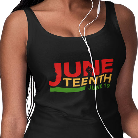 Juneteenth - NextGen - Pan African Letters (Women's Tank)