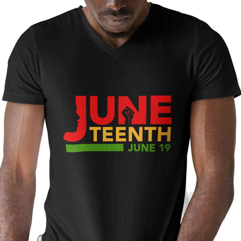 Juneteenth - NextGen - Pan African Letters (Men's V-Neck)
