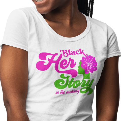 Black HerStory D9 White -Tee  (Women) - Rookie