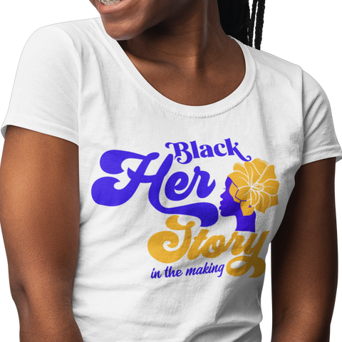 Black HerStory D9 White -Tee  (Women) - Rookie