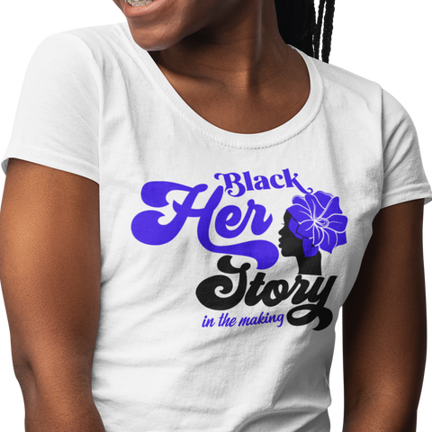 Black HerStory D9 White -Tee  (Women) - Rookie