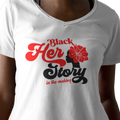 Black HerStory D9 White  V-Neck (Women) - Rookie