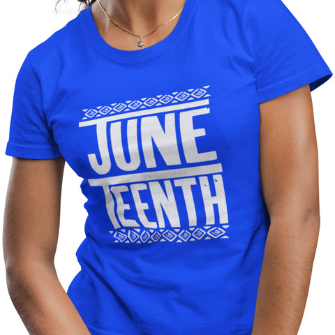 Juneteenth - White Letters (Women's Short Sleeve)