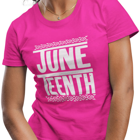 Juneteenth - White Letters (Women's Short Sleeve)