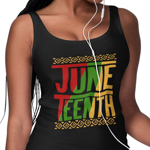 Juneteenth - Pan African Letters (Women's Tank)