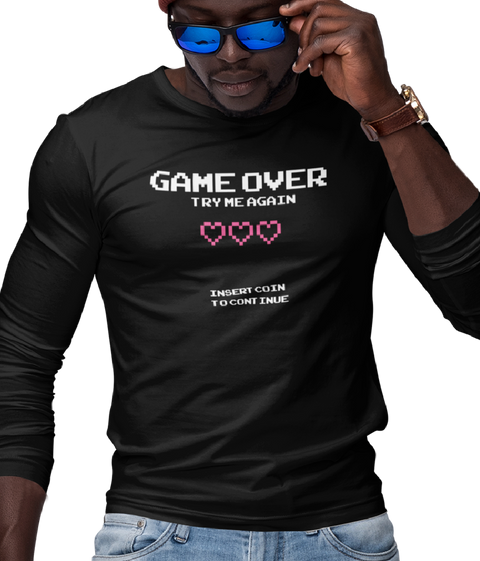 Game Over 2-Bit Arcade (Men Long Sleeve) - Rookie