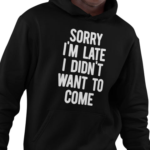 Sorry I'm Late, I Didn't Want To Come (Men's Hoodie)