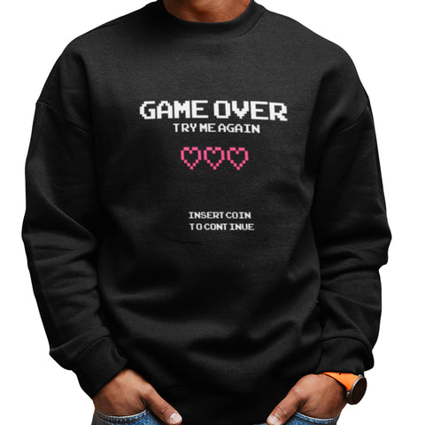 Game Over 2-Bit Arcade (Unisex Sweatshirt)